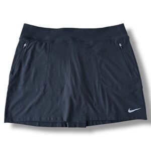 Nike Black Skirt Athletic Skort with Zip Pockets Golf Tennis Sz L
